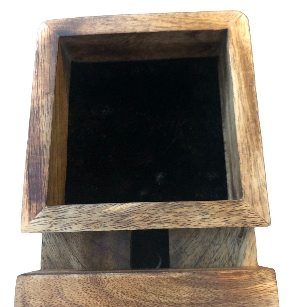 Wood Cell Phone Mobile Stand Holder Multiple (4) Cellphones Tablets  12.5X4” - Picture 3 of 5